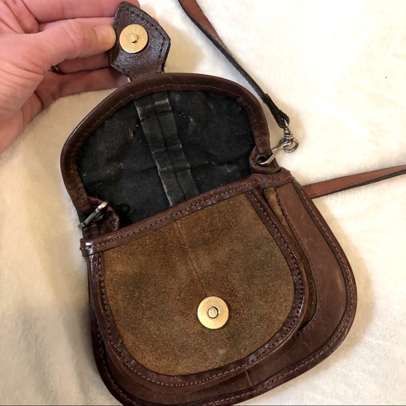 Vintage Eberle Brazil Brown Leather Mini Crossbody - Picture 6 of 8